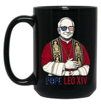 Pope Leo Xiv American Pope 2025 Robert Prevost Black Coffee Mug