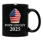 Pope Leo Xiv American Pope Robert Prevost Black Coffee Mug - Black