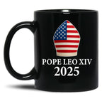 Pope Leo Xiv American Pope Robert Prevost Black Coffee Mug
