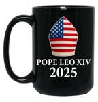 Pope Leo Xiv American Pope Robert Prevost Black Coffee Mug