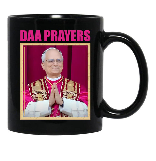 Pope Leo Xiv Daa Prayers Black Coffee Mug - Black