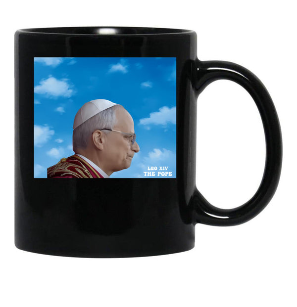 Pope Leo Xiv Fan Art Merch (3) Black Coffee Mug - Black