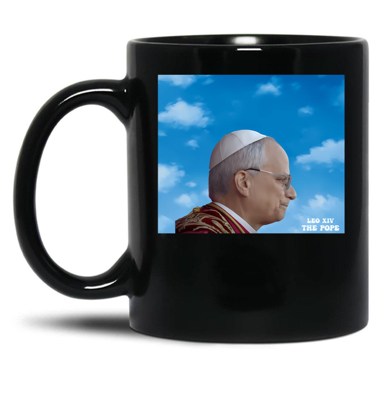 Pope Leo Xiv Fan Art Merch (3) Black Coffee Mug