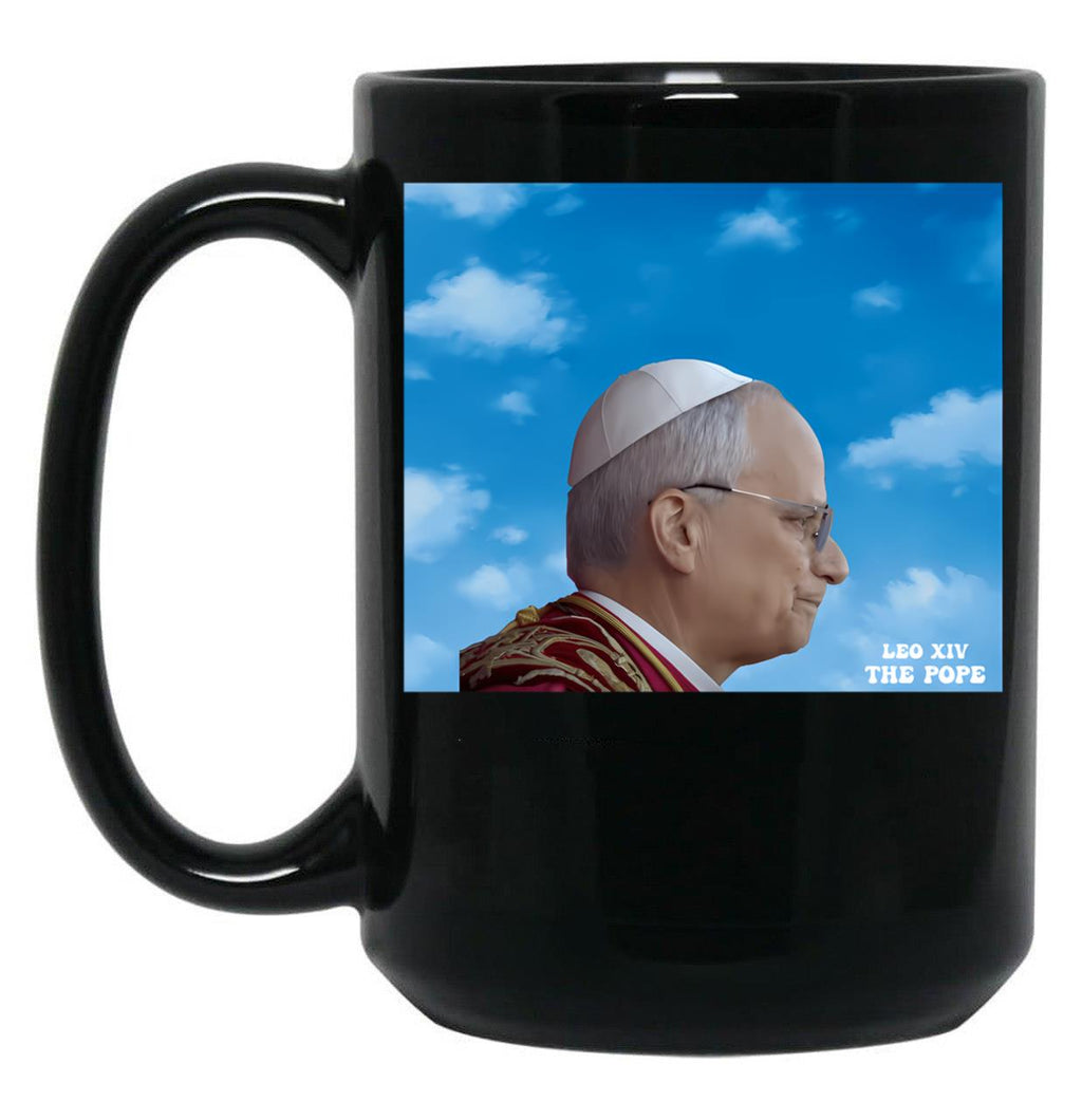 Pope Leo Xiv Fan Art Merch (3) Black Coffee Mug