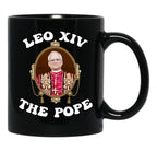 Pope Leo Xiv Fan Art Merch Black Coffee Mug - Black