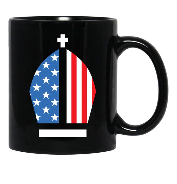 Pope Leo Xiv First American Holy Father Usa Black Coffee Mug - Black