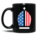 Pope Leo Xiv First American Holy Father Usa Black Coffee Mug