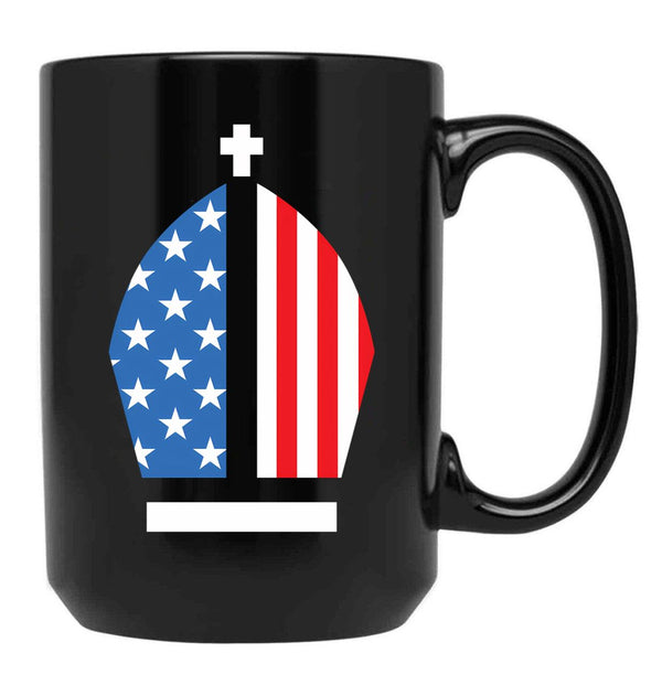 Pope Leo Xiv First American Holy Father Usa Black Coffee Mug - Black