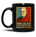 Pope Leo Xiv Francis Prevost Black Coffee Mug