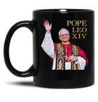 Pope Leo Xiv Gold Black Coffee Mug