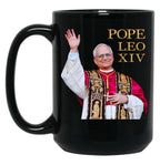 Pope Leo Xiv Gold Black Coffee Mug