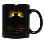 Pope Leo Xiv Habemus Papam In Gold Black Coffee Mug - Black