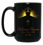 Pope Leo Xiv Habemus Papam In Gold Black Coffee Mug