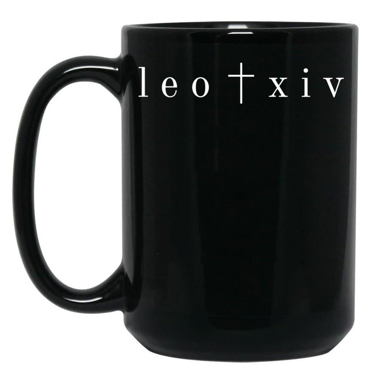Pope Leo Xiv New Pope Black Coffee Mug