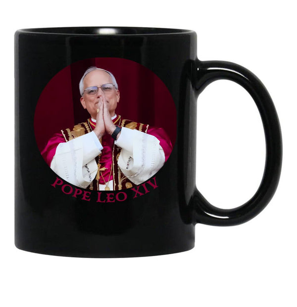 Pope Leo Xiv (4) Black Coffee Mug - Black
