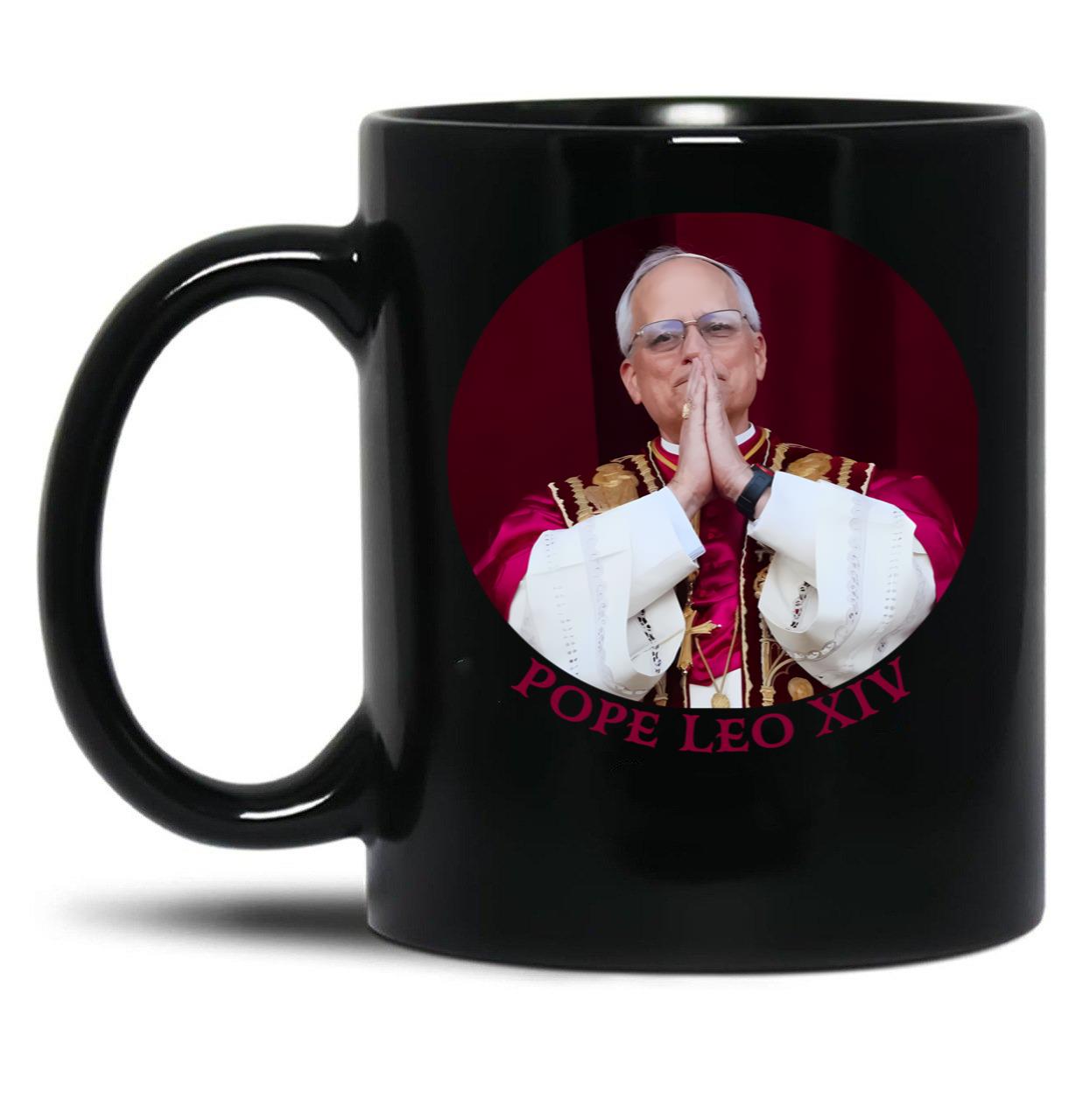 Pope Leo Xiv (4) Black Coffee Mug