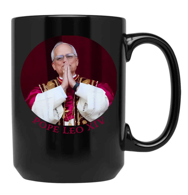 Pope Leo Xiv (4) Black Coffee Mug - Black