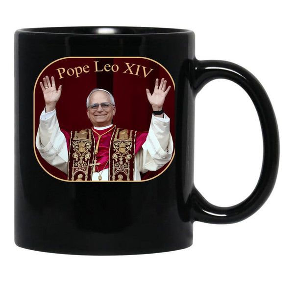 Pope Leo Xiv (5) Black Coffee Mug - Black