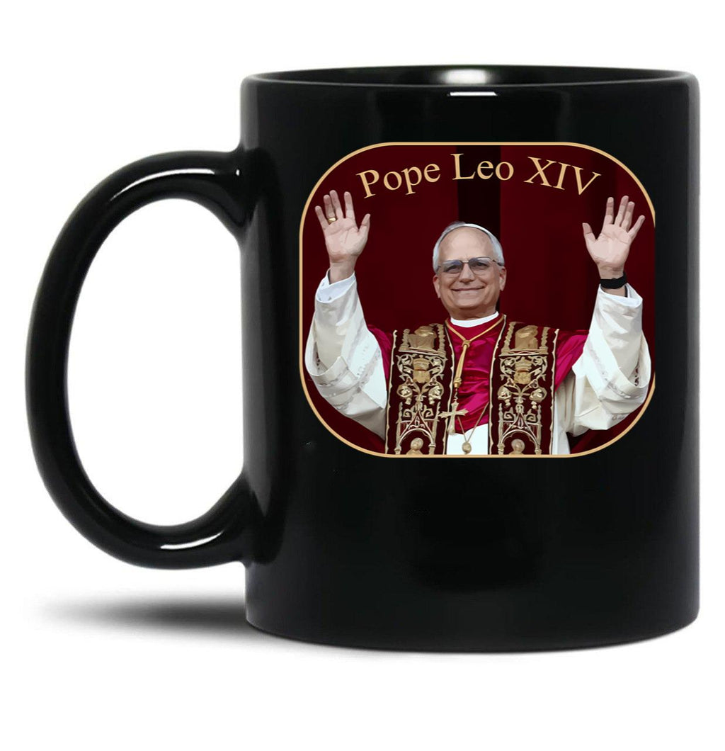 Pope Leo Xiv (5) Black Coffee Mug
