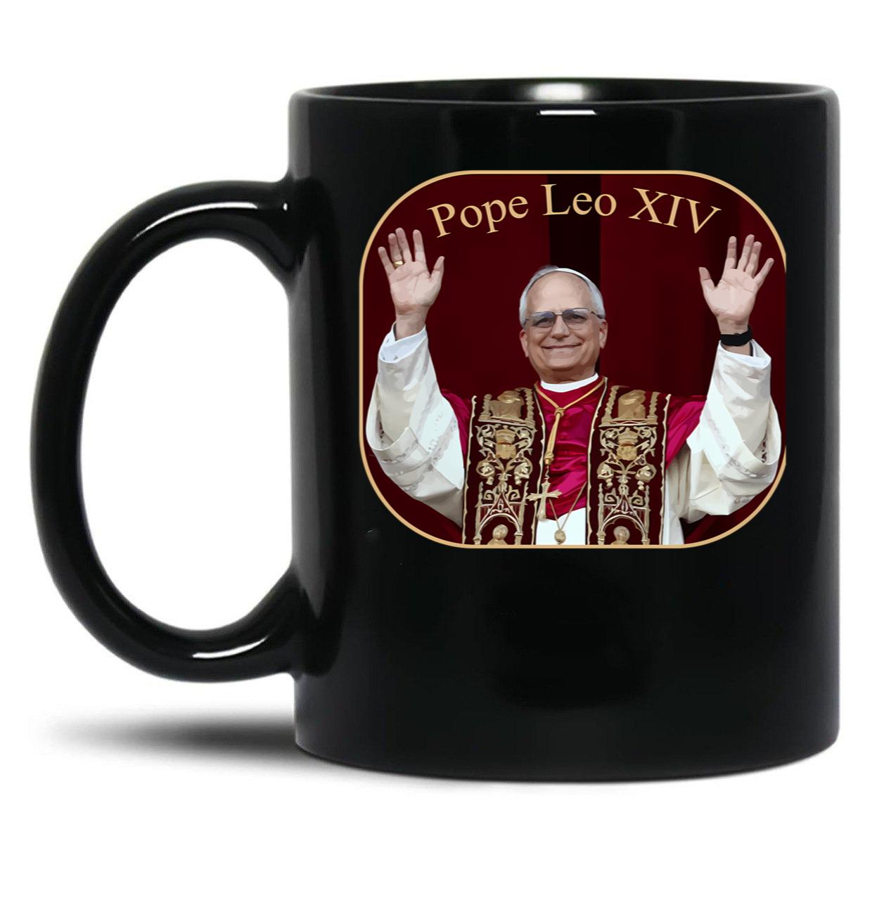 Pope Leo Xiv (5) Black Coffee Mug