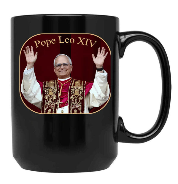 Pope Leo Xiv (5) Black Coffee Mug - Black