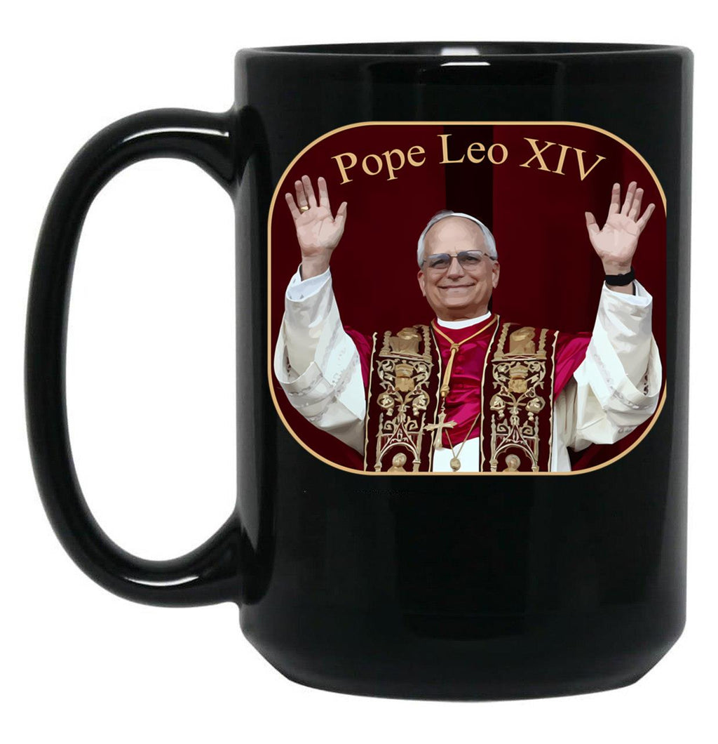 Pope Leo Xiv (5) Black Coffee Mug