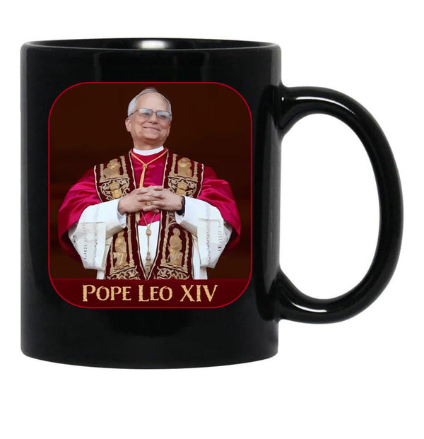 Pope Leo Xiv (7) Black Coffee Mug - Black