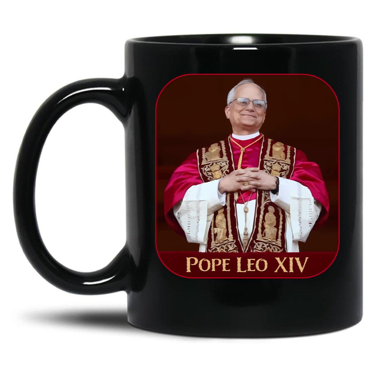 Pope Leo Xiv (7) Black Coffee Mug