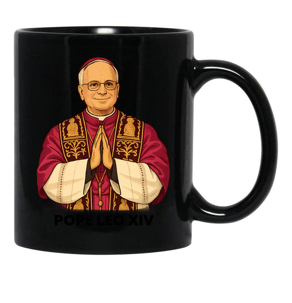 Pope Leo Xiv (8) Black Coffee Mug - Black