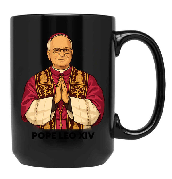 Pope Leo Xiv (8) Black Coffee Mug - Black