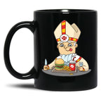 Pope Leo Xiv Black Coffee Mug