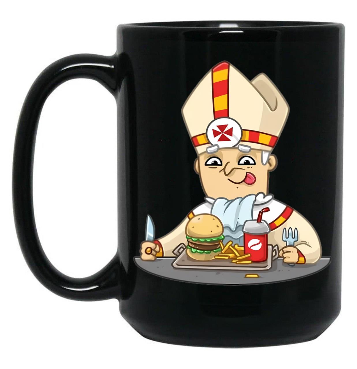 Pope Leo Xiv Black Coffee Mug