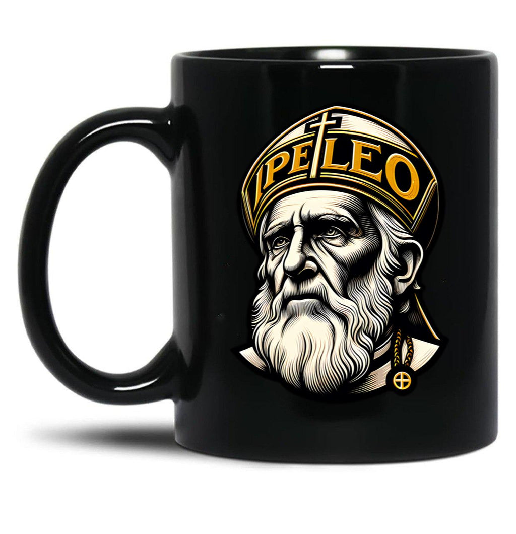 Pope Leo (1) Black Coffee Mug