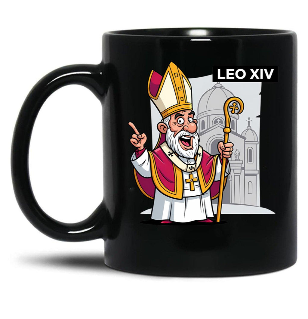 Pope Leo (2) Black Coffee Mug