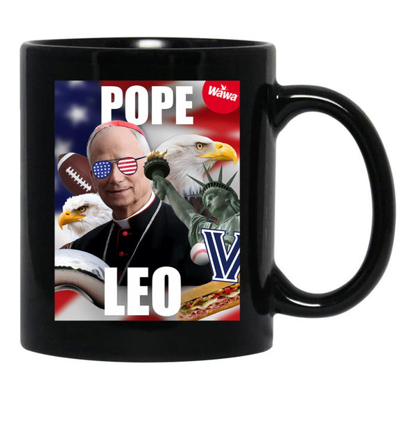 Pope Leo (3) Black Coffee Mug - Black