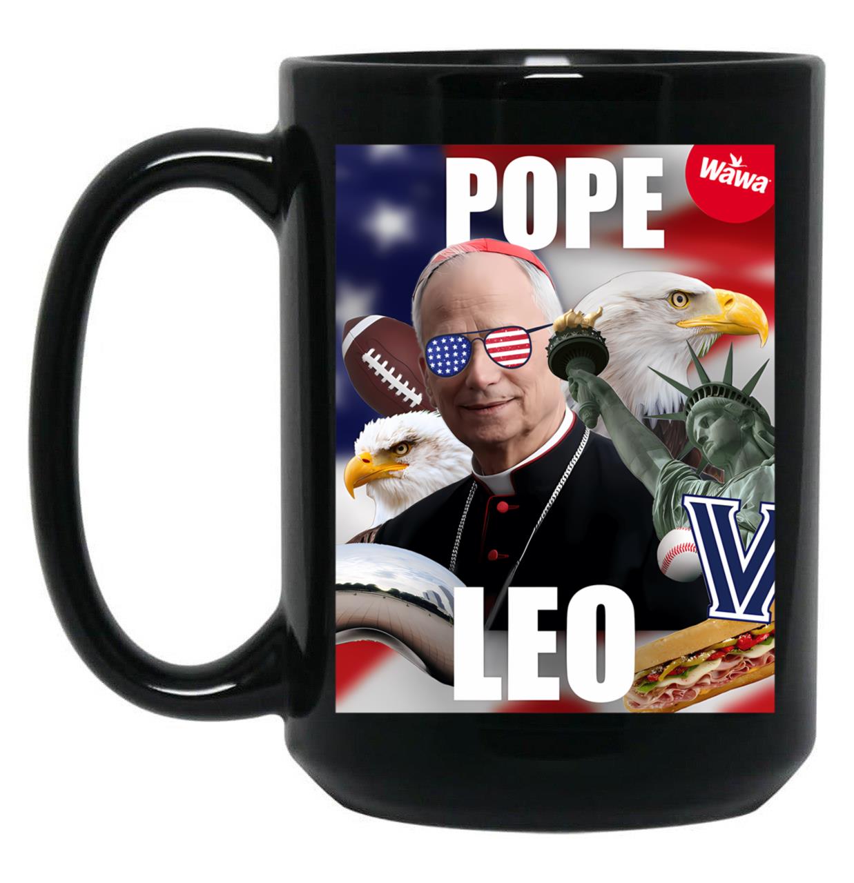 Pope Leo (3) Black Coffee Mug