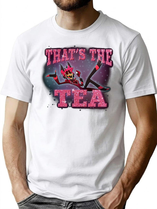 Popomu Alastor - That's The Tea - Hazbin Hotel Essential Premium Heavyweight Cotton T-Shirt - White