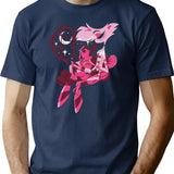 Popomu Angel Dust and Fat Nugget Valentines Night - Hazbin Hotel Essential Premium Heavyweight Cotton T-Shirt - Navy