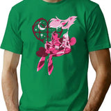Popomu Angel Dust and Fat Nugget Valentines Night - Hazbin Hotel Essential Premium Heavyweight Cotton T-Shirt - Green