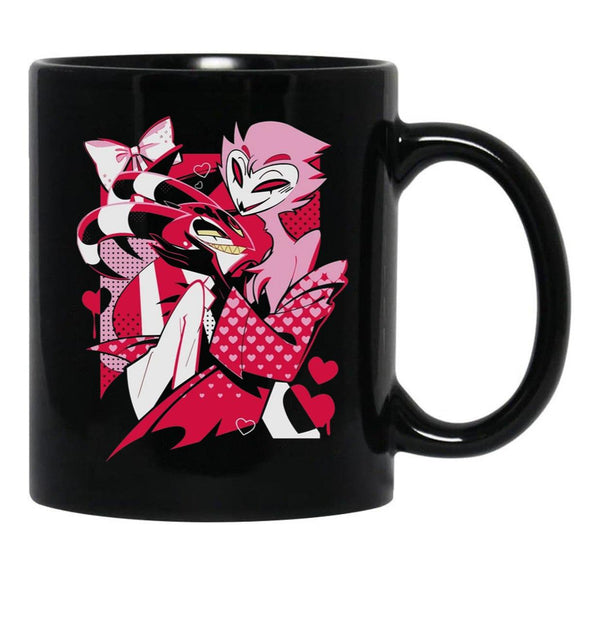 Popomu Blitzo x Stolas Helluva Boss Essential Black Coffee Mug, Gift Coffee Mug - Black