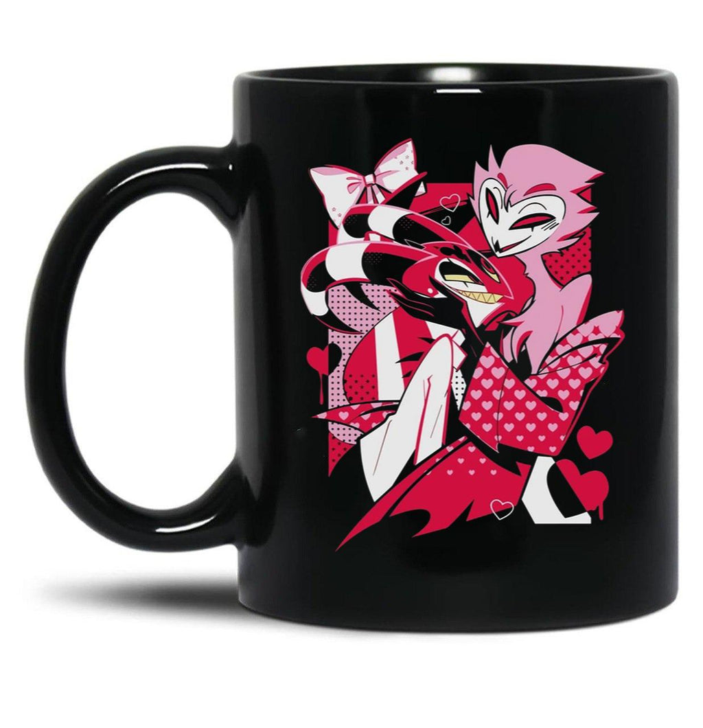Popomu Blitzo x Stolas Helluva Boss Essential Black Coffee Mug, Gift Coffee Mug