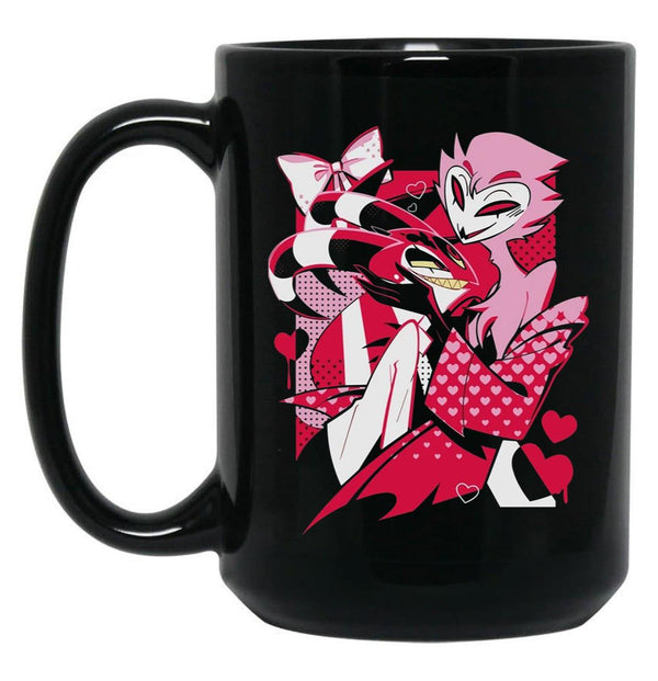 Popomu Blitzo x Stolas Helluva Boss Essential Black Coffee Mug, Gift Coffee Mug - Black