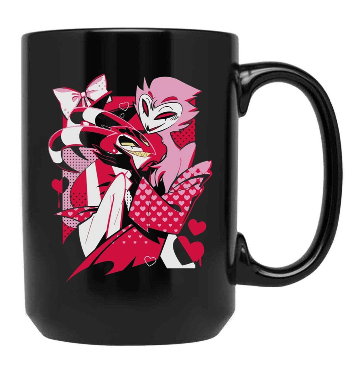 Popomu Blitzo x Stolas Helluva Boss Essential Black Coffee Mug, Gift Coffee Mug