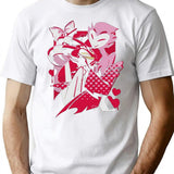 Popomu Blitzo x Stolas Helluva Boss Essential Premium Heavyweight Cotton T-Shirt - White