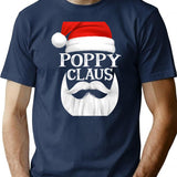 Poppy Claus Santa Family Matching Christmas Pajamas Gift T-Shirt for Men & Women, T-Shirts Graphic Tee - Navy