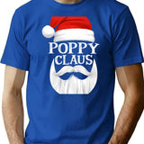 Poppy Claus Santa Family Matching Christmas Pajamas Gift T-Shirt for Men & Women, T-Shirts Graphic Tee - Blue