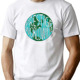 Prestige Worldwide Vintage Logo T-Shirt for Men & Women, T-Shirts Graphic Tee - White