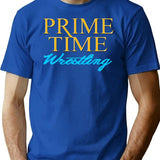 Prime Time Wrestling T-Shirt for Men & Women, T-Shirts Graphic Tee - Blue