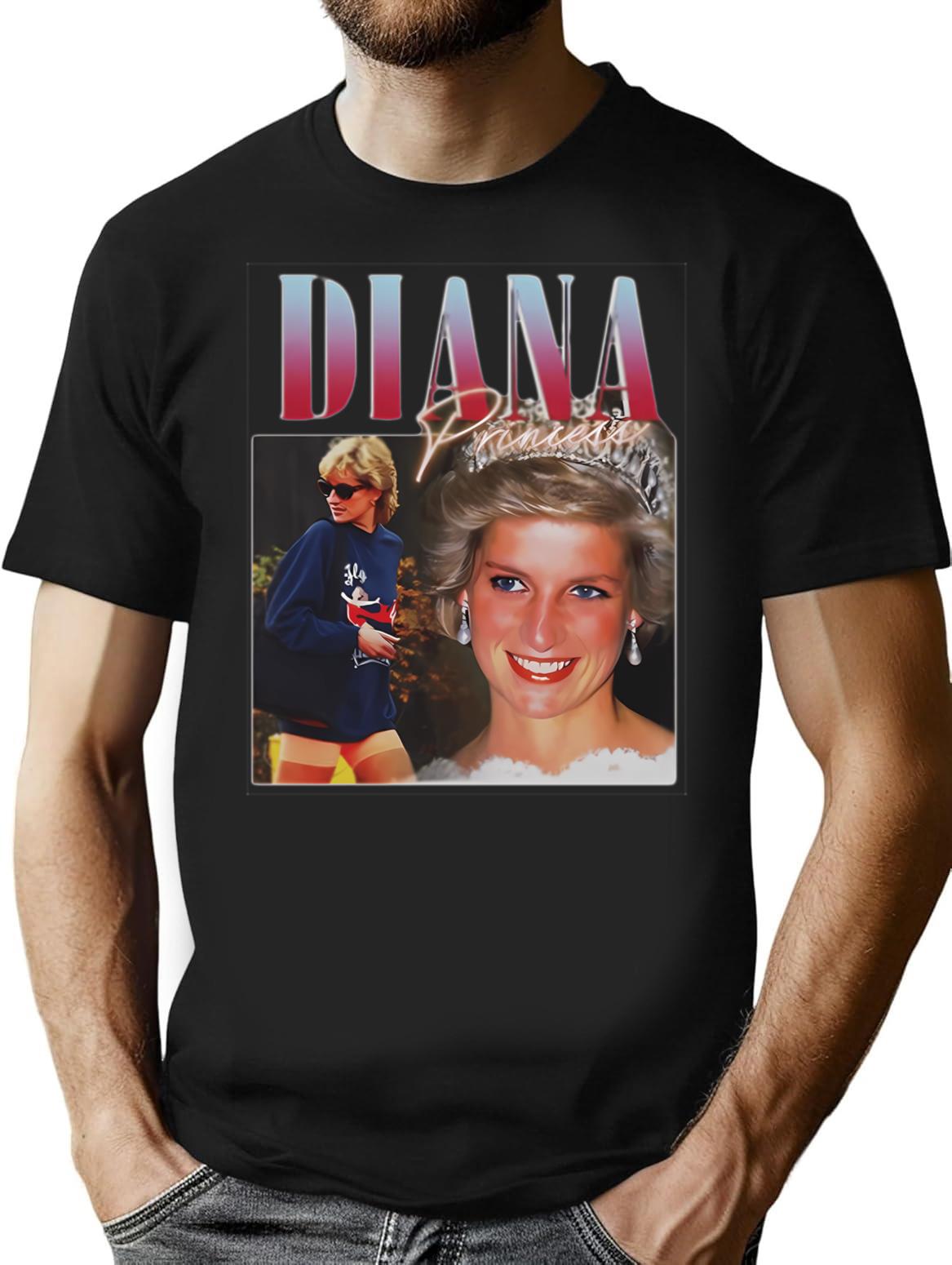 Princess Diana Rap Hip Hop Princess Diana 90S Retro Vintage Classic T-Shirt for Men & Women, T-Shirts Graphic Tee - Black