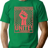 Procrastinators Unite Tomorrow - Funny Procrastination Propaganda T-Shirt for Men & Women, T-Shirts Graphic Tee - Green